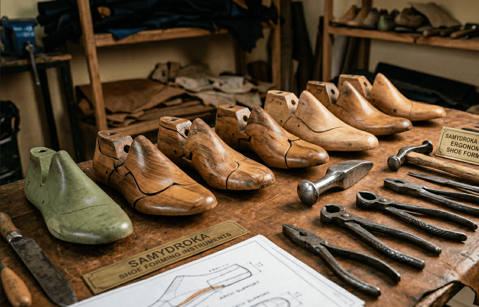 Ergonomic sole construction diagram